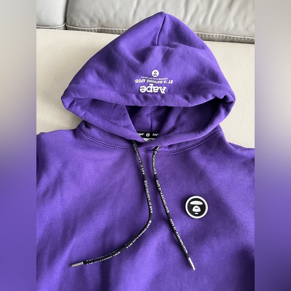 NWT - AAPE by A Bathing Ape (BAPE) Small Logo Hoodie - Men S / Women M - Picture 4 of 9